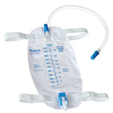 Teleflex 453919 Rusch Easy Tap Urinary Leg Bag with 18 Inch Tubing & Flip Valve (19 oz.) 