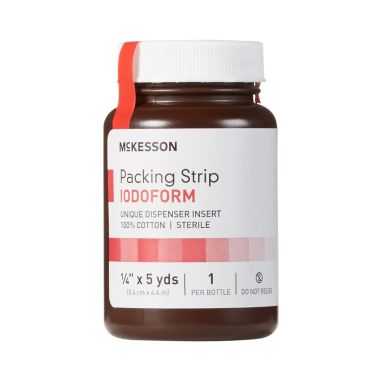 McKesson Iodoform Gauze 1/4 in x 5 yd Packing Strips