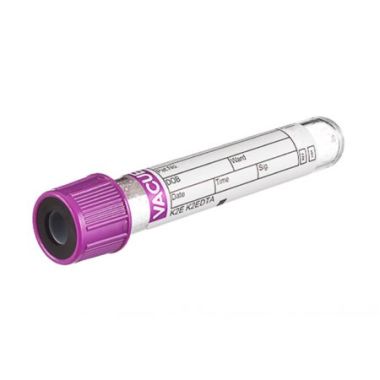 Vacuette K2E K2EDTA Tube - Lavender, 13x75 mm, 3 mL