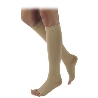 Sigvaris 500 Natural Rubber Knee High Compression Socks - 503C OPEN TOE 30-40 mmHg