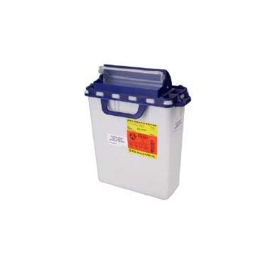 3 Gallon Recykleen White Pharmaceutical Waste Container with Horizontal Entry - 305622