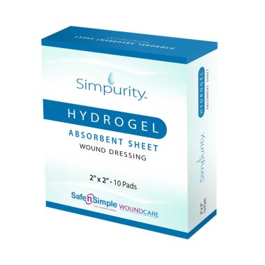 Simpurity Hydrogel Absorbent Sheet Wound Dressing