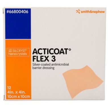 Acticoat Flex 66800406 | 3 Day, 4 x 4 Inch by Smith & Nephew