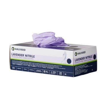Halyard Lavender Nitrile Exam Gloves Textured Fingertips Powder Free - NonSterile