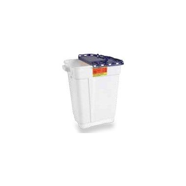 17 Gallon Recykleen White Pharmaceutical Waste Container with Vertical Entry - 305028