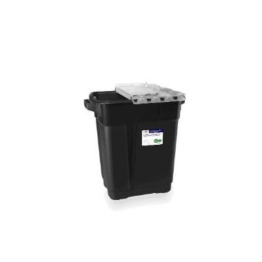 9 Gallon Recykleen Black Vertical Entry Container - 305068