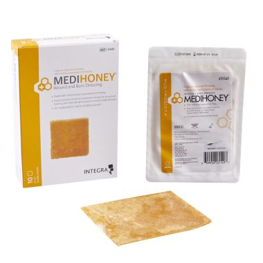 MEDIHONEY Calcium Alginate Dressing, Square 4x5 Inch - 31045