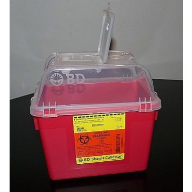 2 Gallon BD Red Vertical Entry Sharps Container - 305343