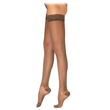 Sigvaris 780 Eversheer Women's Thigh High Compression Stockings, Silicone Top Band - 783N CLOSED TOE 30-40 mmHg