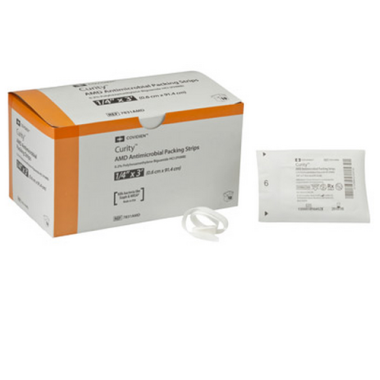 Curity AMD 1/4 in x 3 ft  Antimicrobial Packing Strips - 7831AMD