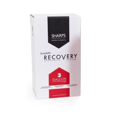 3 Gallon Mailback Sharps Recovery System Red Base Container - 130001