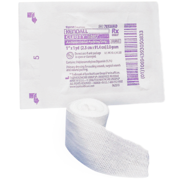 Curity AMD 1 in x 3 ft Antimicrobial Packing Strips - 7833AMD