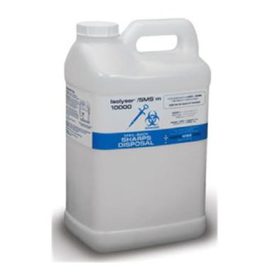 2.64 Gallon Isolyser SMS Translucent Vertical Entry Mailback Sharps Container - SMS10000M