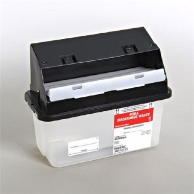 1.25 Gallon SharpSafety Opaque Horizontal Entry Waste Container - 8605RC