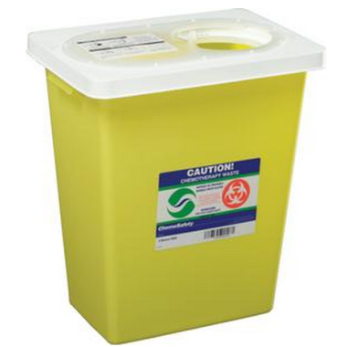 Covidien 8 Gallon Yellow SharpSafety Chemotherapy Container w/Slide Lid, 8985S
