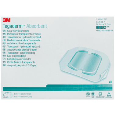 Tegaderm Absorbent 90802 | OD  5 4/5 Inch x 6 Inch, ID 3 4/5 Inch x 4 Inch by 3M