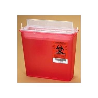 1.25 Gallon MedSafe Red Vertical Entry Sharps Container - 9601-01