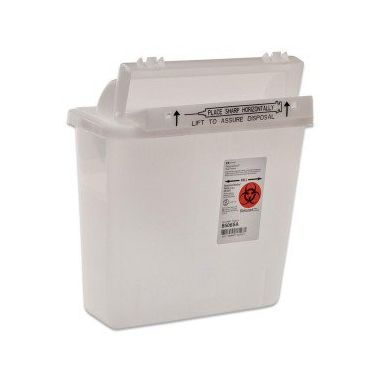 1.25 Gallon Novaplus® Translucent Horizontal Entry Sharps Container - V8506