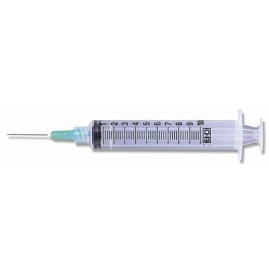BD 10 mL Syringes with PrecisionGlide Needle & Luer-Lok Tip