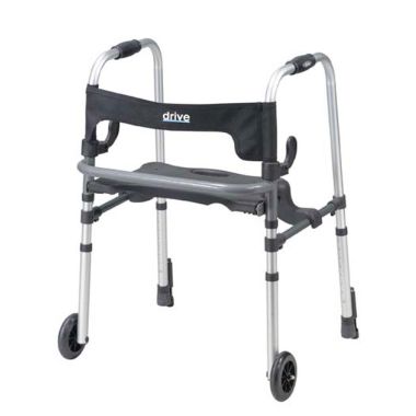Clever-Lite Folding Walker With Seat by Drive