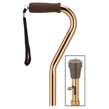 Harvy Sugical Supply Offset Handle Cane with Ice Pick