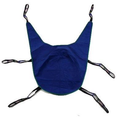 Invacare Divided Leg Sling with Full Body and Head Support, 450 lb Capacity, Blue Polyester - Petite, Medium, Large, XL