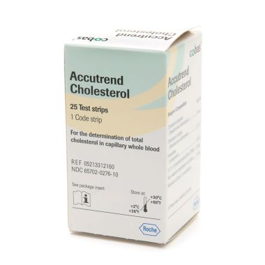 Roche Accutrend Cholesterol Test Strips - 25 Strips