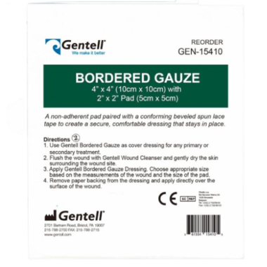 AmeriDerm Gauze Border Island Dressing