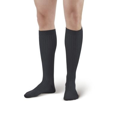 Ames Walker 129 Closed Toe 15-20 mmHg Men's Microfiber Cotton Crew Dress Compression Socks