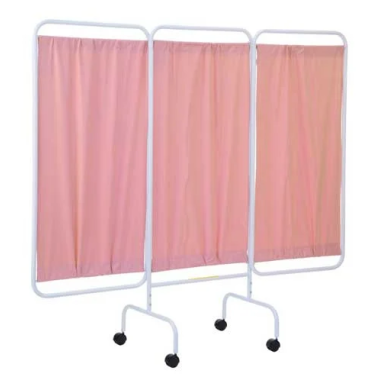 Antimicrobial Privacy Screen - Three Panel, Stationary or Mobile Room Divider