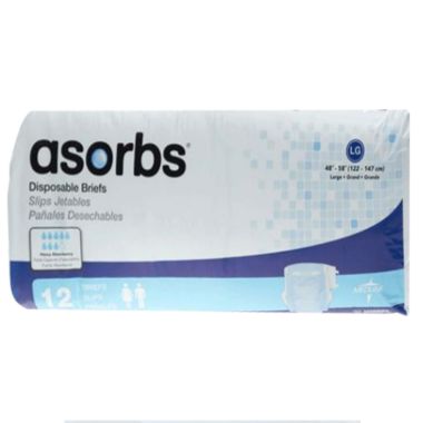 Asorbs Ultra-Absorbent Adult Incontinence Brief