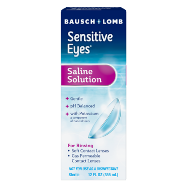 Bausch and Lomb Sensitive Eyes Saline Solution 12 oz