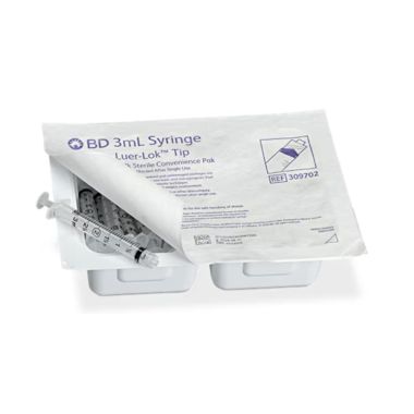 BD 3 mL Luer-Lok Tip Syringe Convenience Pak - 309702