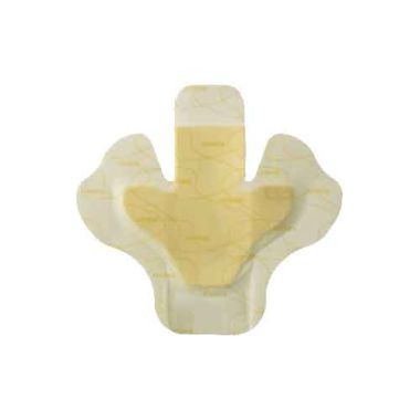 Biatain Ag Foam Dressing 9643 | 7.5 x 8 Inch with Adhesive, Heel