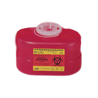3.3 Quart Red BD Sharps Container with Regular Funnel Entry 305488