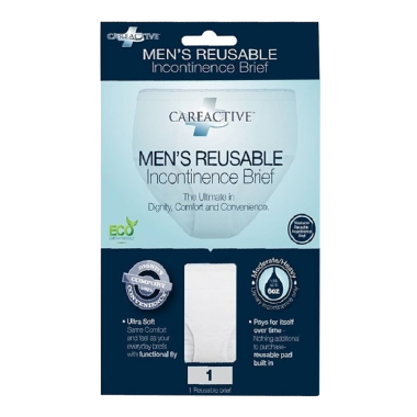 Careactive Men's Reusable Incontinence Briefs 6 oz