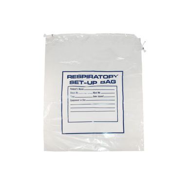 Roscoe Medical Patient Set-Up Bag w/ 4 Inch Gusset Drawstring, 16 x 12 Inch - BAG-SETUP