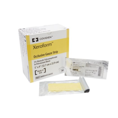 Xeroform 5 x 9 Inch Petrolatum Gauze Strip| Covidien