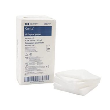 Curity 4 x 4 Inch All Purpose Sponge Gauze 4 Ply - 9024