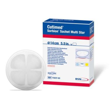 Cutimed Sorbion Sachet Multi Star Dressing 7323703 | 14 cm | 5.5 Inch