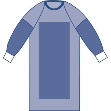 Aurora Poly-Reinforced Surgical Gowns, Raglan Sleeves, Sterile, Size L - 2XL