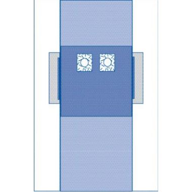 Medline 77 x 135" Femoral Angiography Surgical Drape with Pouch - DYNJP4114