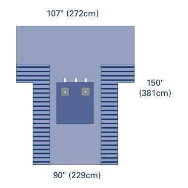 Medline Bilateral OrthoMax Extremity Surgical Drapes - DYNJP8016