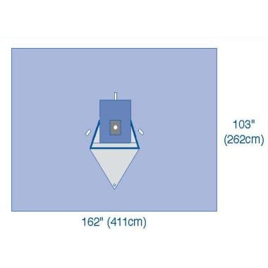 Medline UltraGard Beach Chair Shoulder Drapes, 103 x 162 in. - DYNJP8412UG