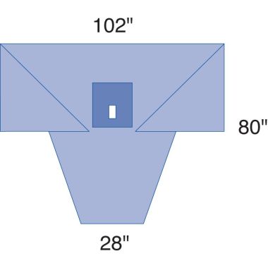 Medline Lithotomy Surgical Pack I, Reinforced Table Cover, Underbuttocks Drape, and Lithotomy Drape
