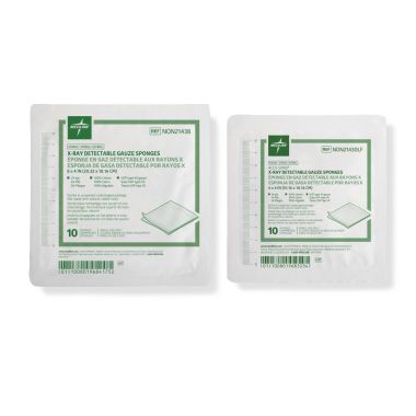 Medline Sterile 100% Cotton X-Ray Detectable Gauze Sponges