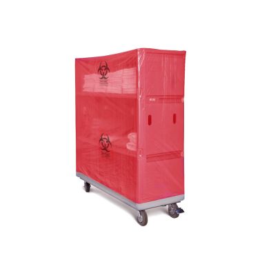 Medline Clear Equipment and Cart Covers, Clear or Red