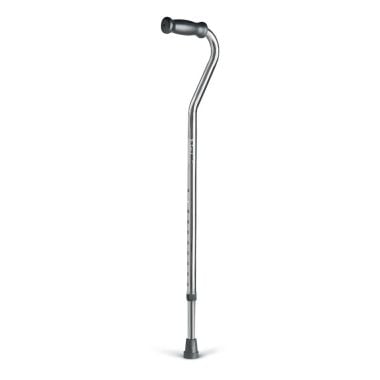Medline Premium Offset Handle Canes, Chrome or Black