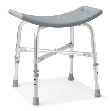 Medline Bariatric Shower Chair without Back, 550 lb Capacity - G2-202BX1