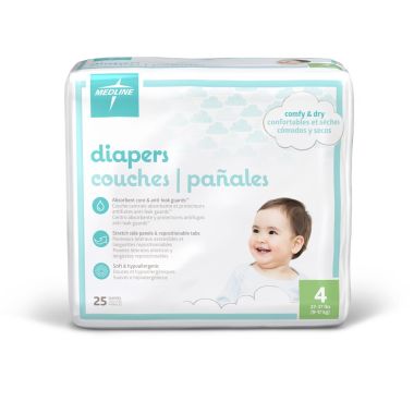 Medline Disposable Baby Diapers